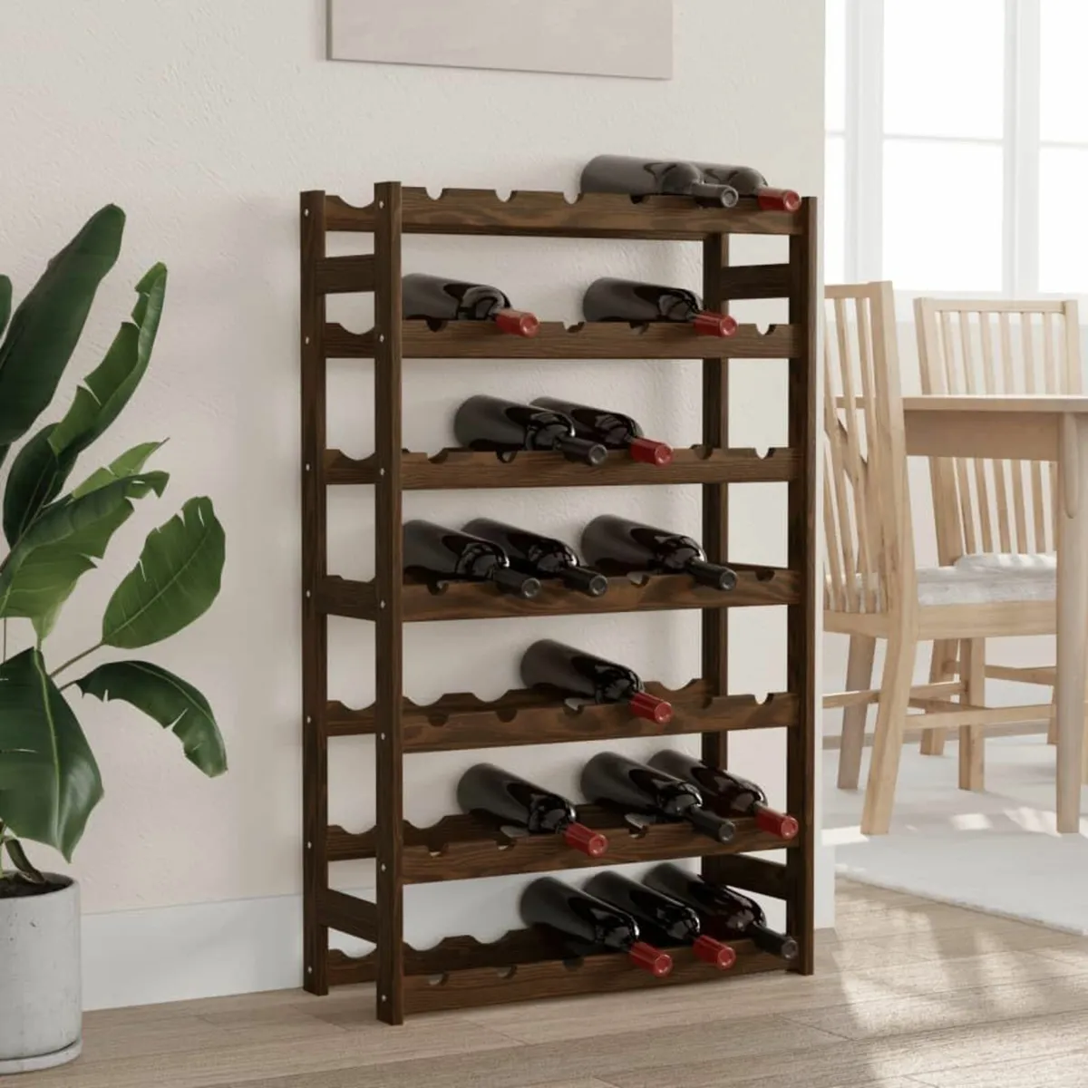 Wine Rack, Bottle Rack with 7 Shelves for 42 Bottl - Image 1