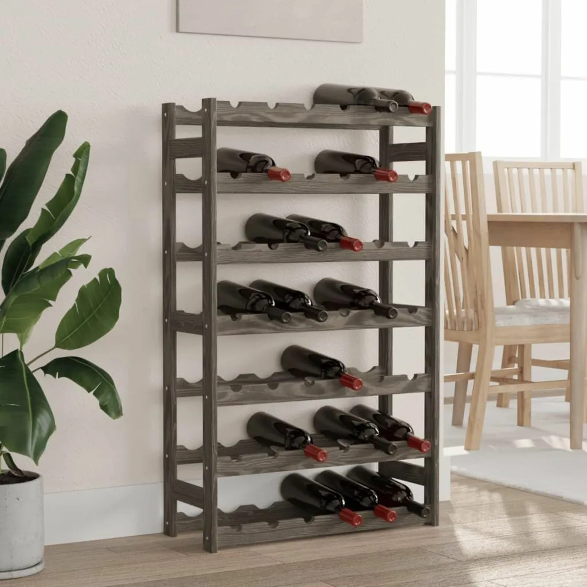 Wine Rack, Bottle Rack with 7 Shelves for 42 Bottl - Image 4