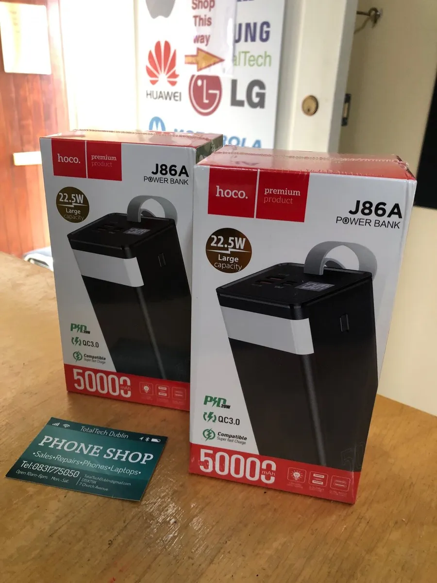 TotalTech HOCO 50000 Power Bank Brand New Flash Li - Image 1