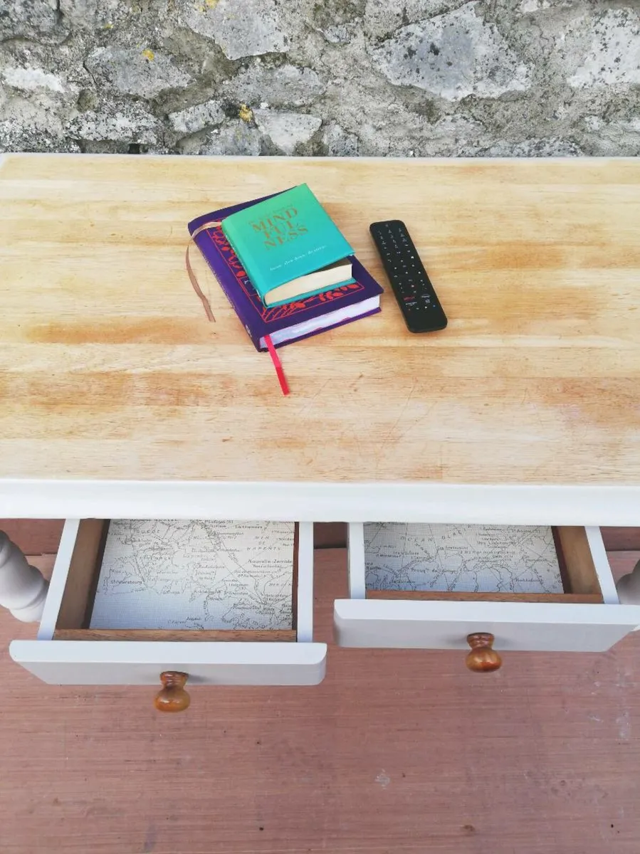 Newly restyled solid wood coffee table in cream - Image 4