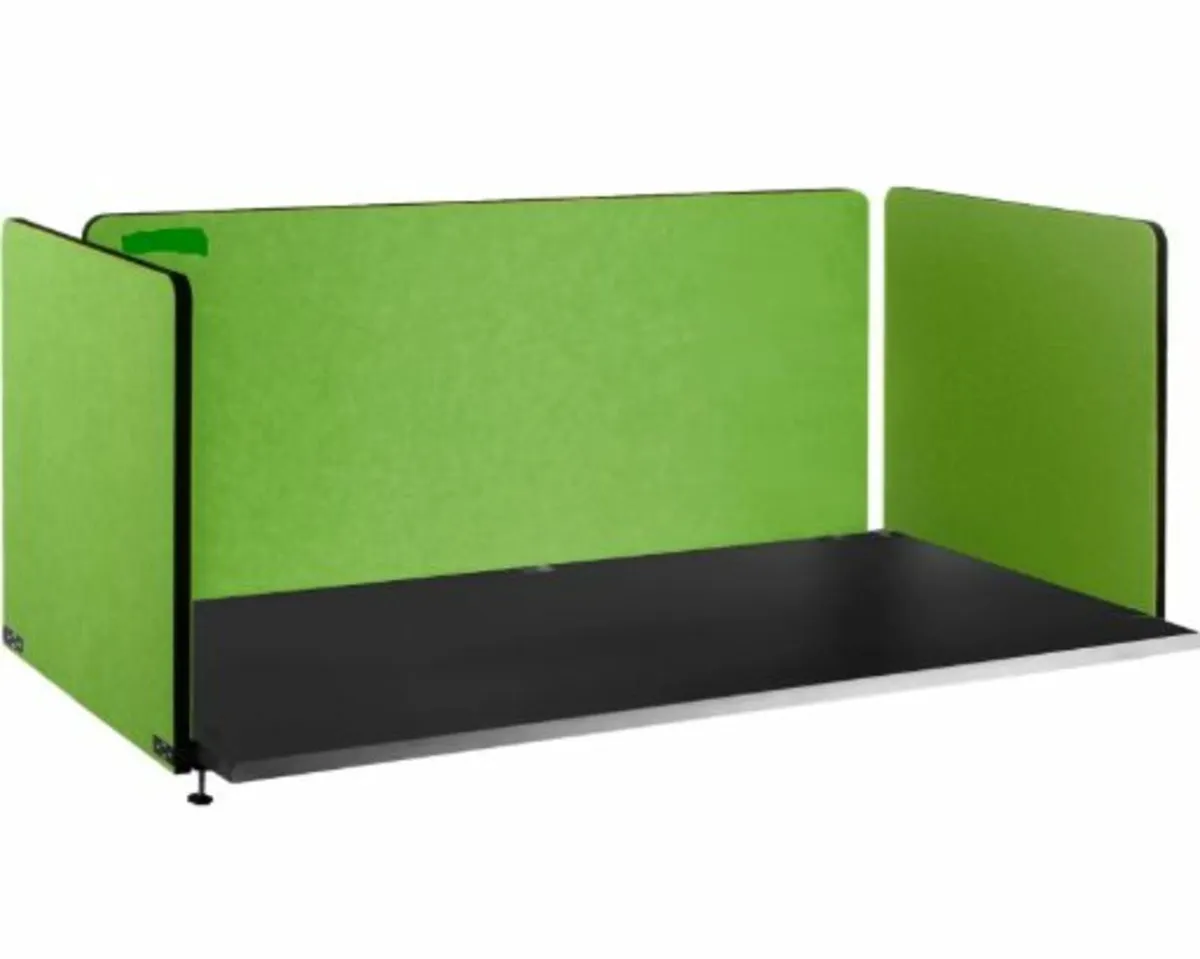 Desk Divider 60'' Desk Privacy Panel, 3 Panels - Image 1