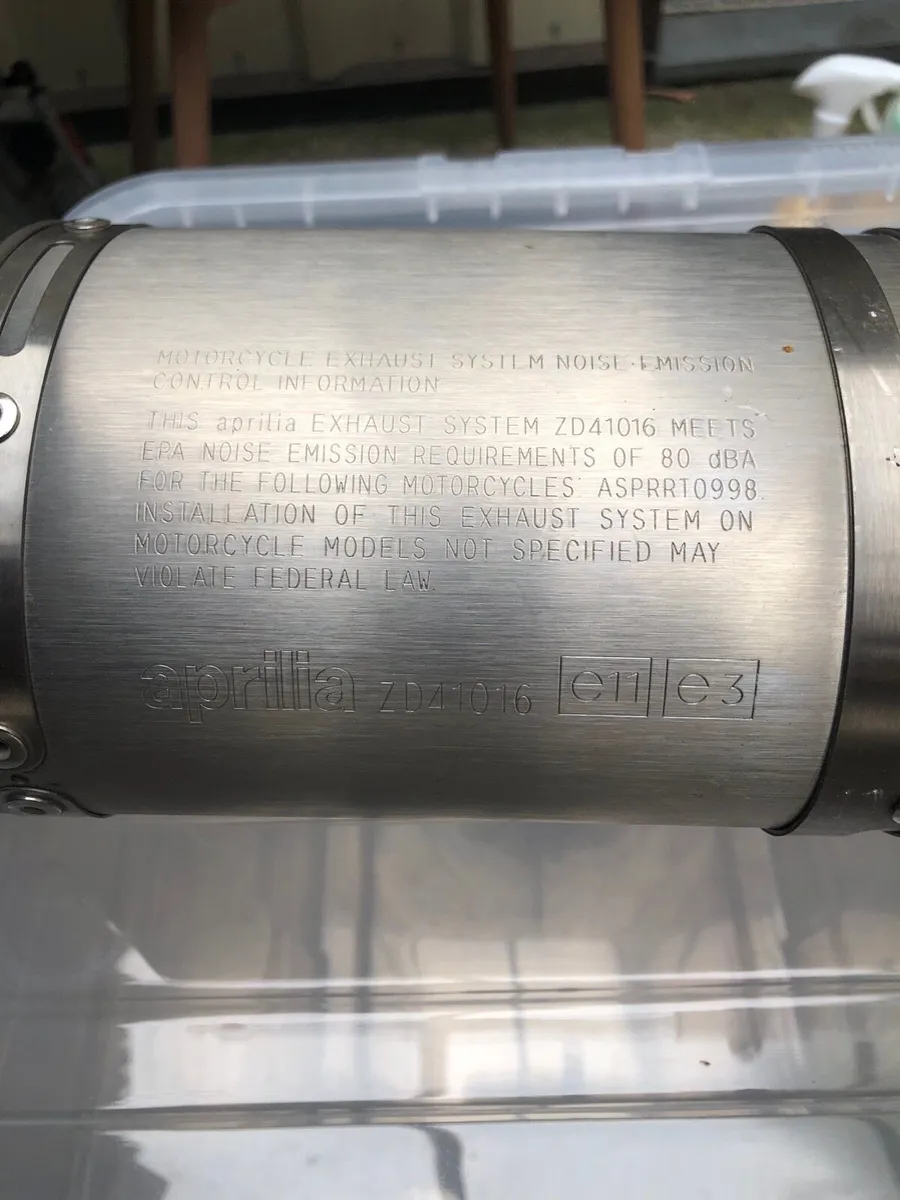 Aprilia tuono factory exhaust (pair) - Image 2