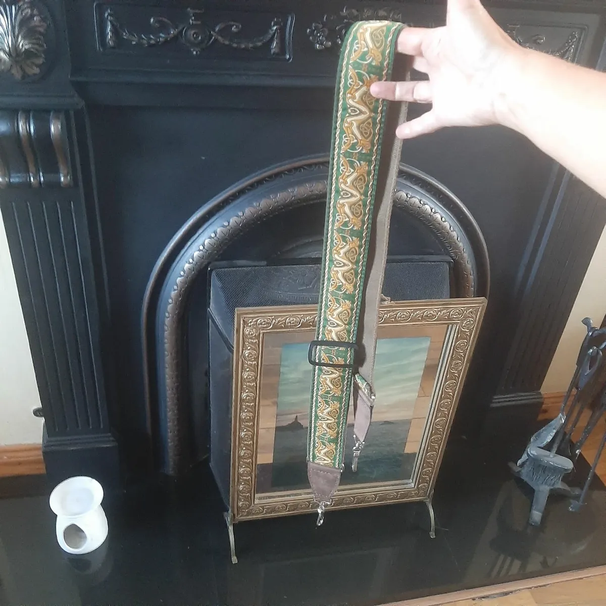 Lovely Celtic Beast green banjo strap - Image 2