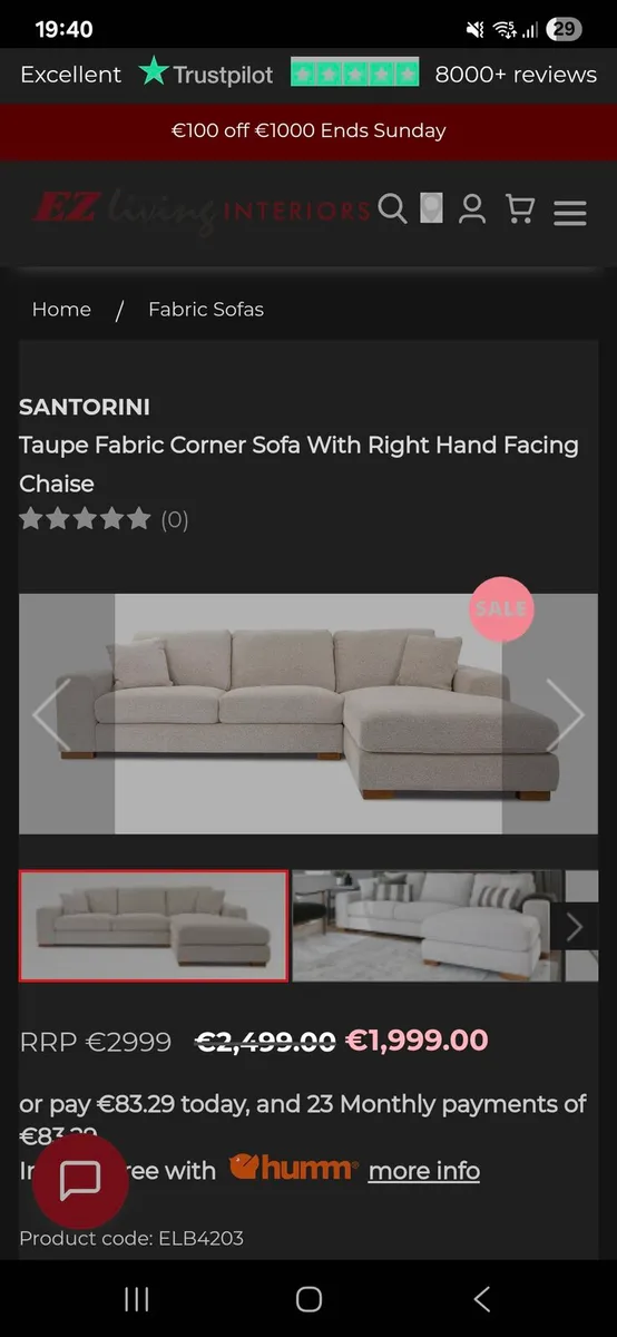 L Shaped Couch - Image 1