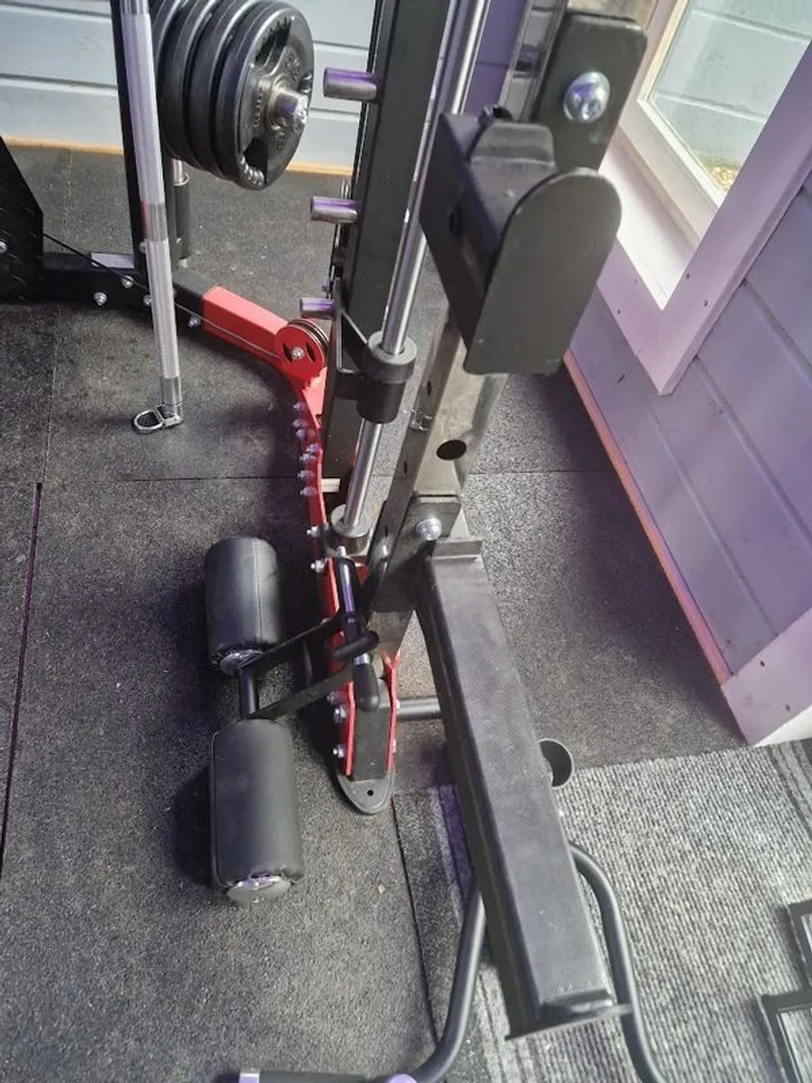 Full Home Gym = Multigym, Smith Machine, Cables, Olympic Barbell + Weights 145KG,Utility Bench, Dumbbells 5kg to 30kg + Bodysolid Rack, and more - Image 3