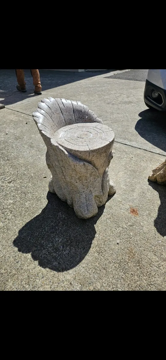 Outdoor Granite Table and Stools - Image 3