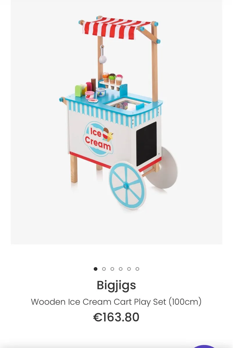 Wooden Ice cream Cart set - Image 3
