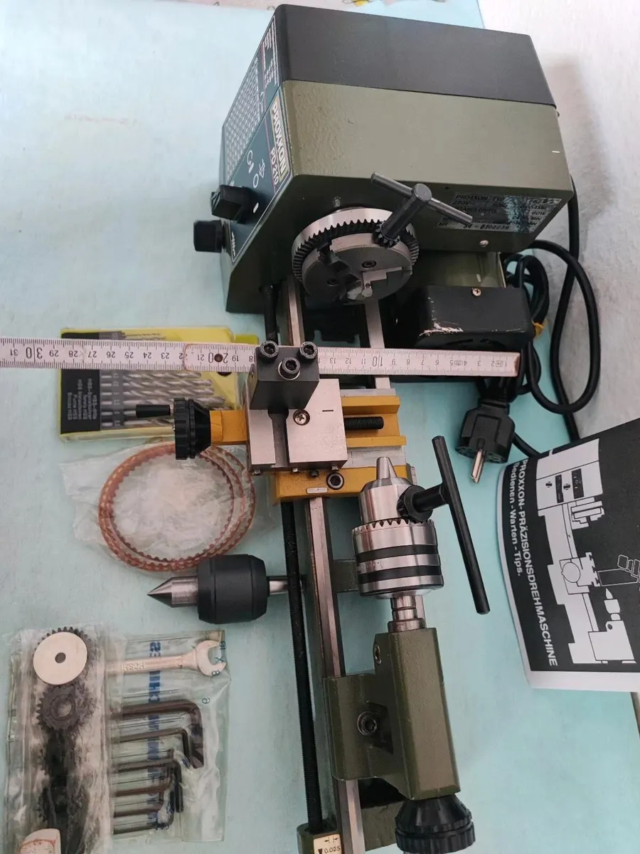 Proxxon PD 210 Lathe Machine Like New Full Kit - Image 2