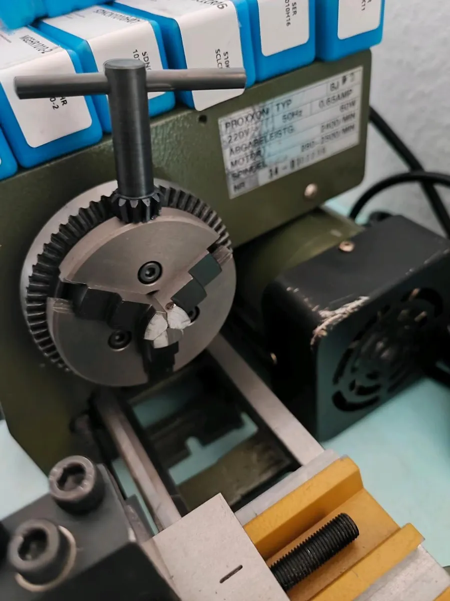 Proxxon PD 210 Lathe Machine Like New Full Kit - Image 3