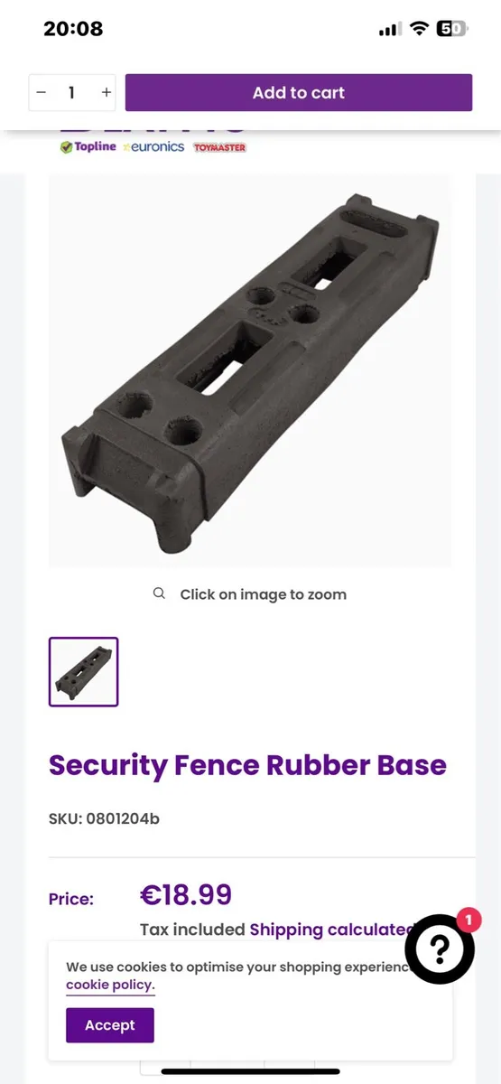 Harris fence rubber feet