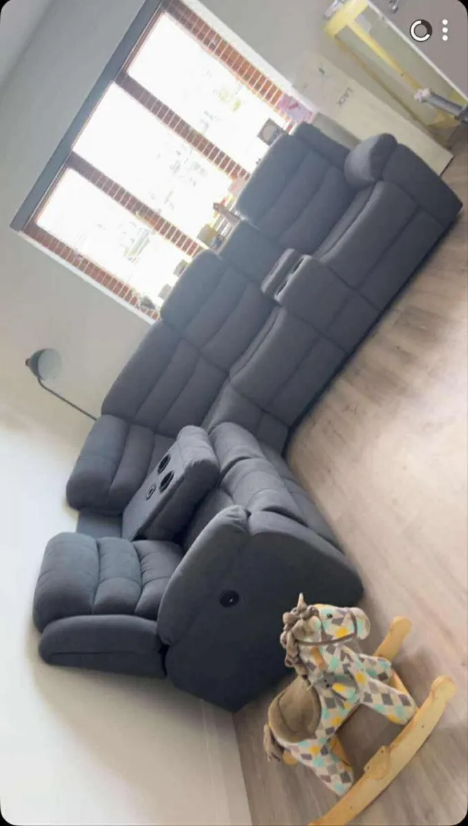 Grey Fabric Electric Corner - Image 1