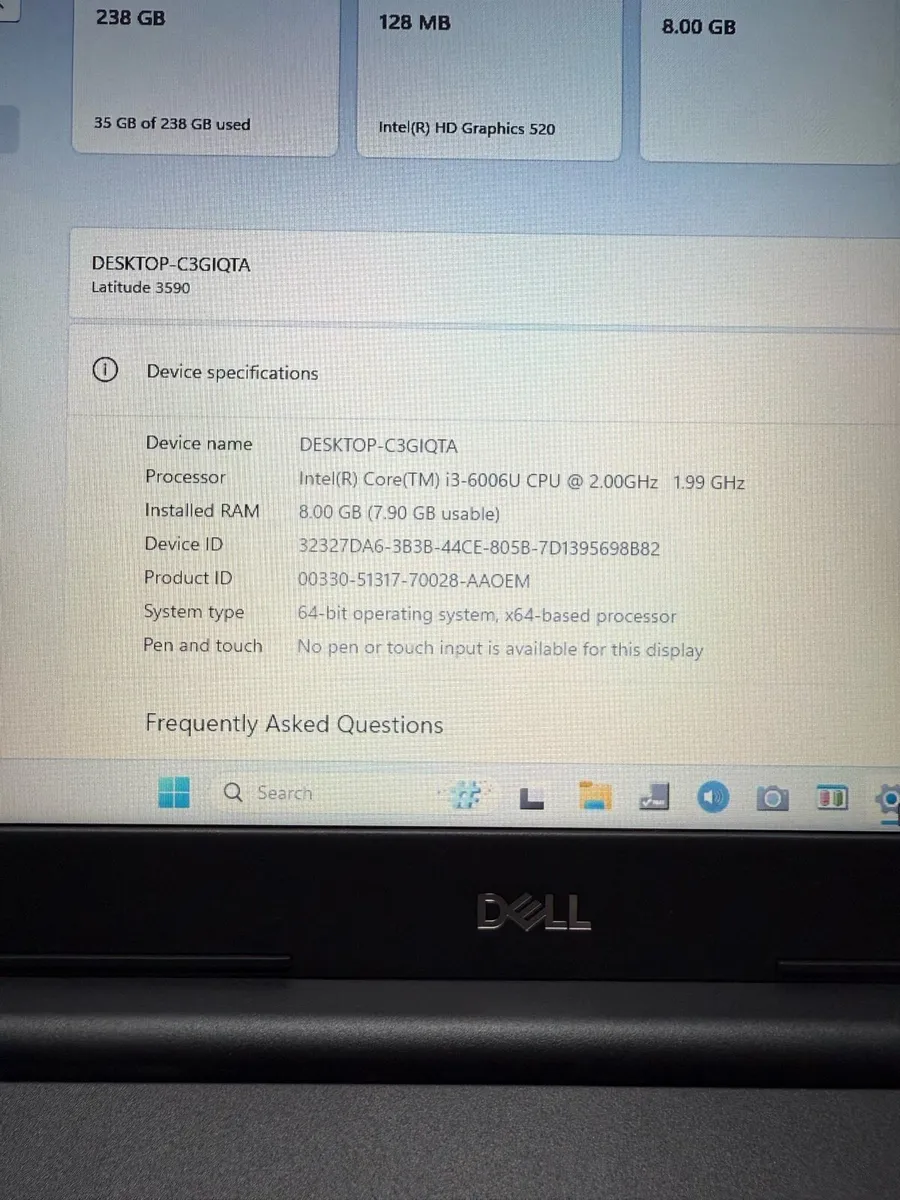 15 available Dell laptops 8gb 256ssd w11 pro - Image 4