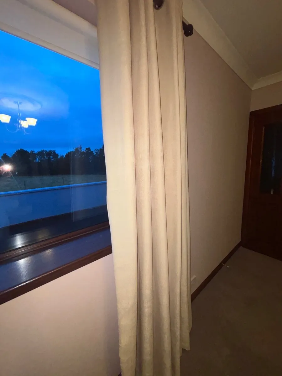 2 sets of high quality cream curtains - Image 1