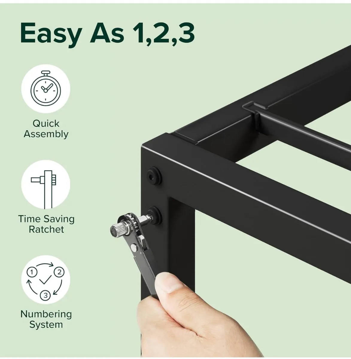 Single Bed frame  Bed 90x190 cm  31 cm Height - Image 4