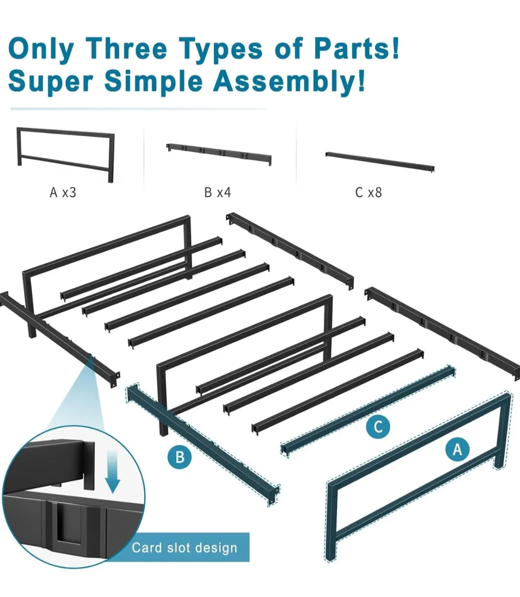 3ft Single Bed Heavy Duty Steel Slats - Image 4