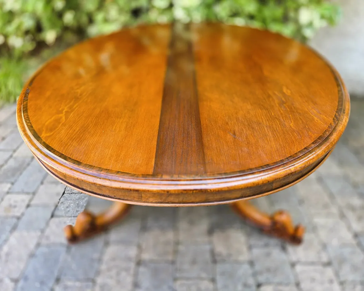 Victorian Oval Dining Table- Circa 1880 - Image 3
