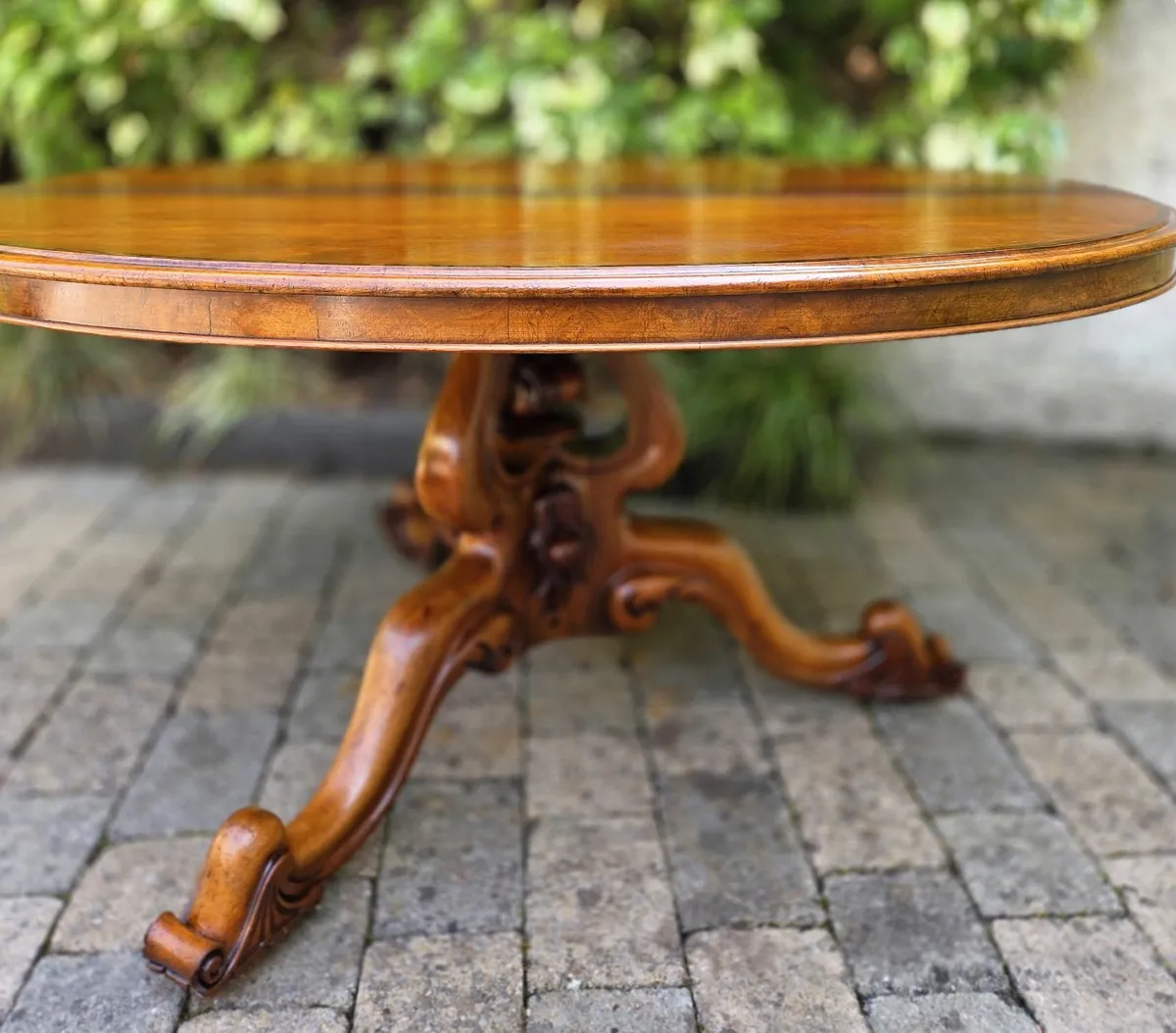 Victorian Oval Dining Table- Circa 1880 - Image 4