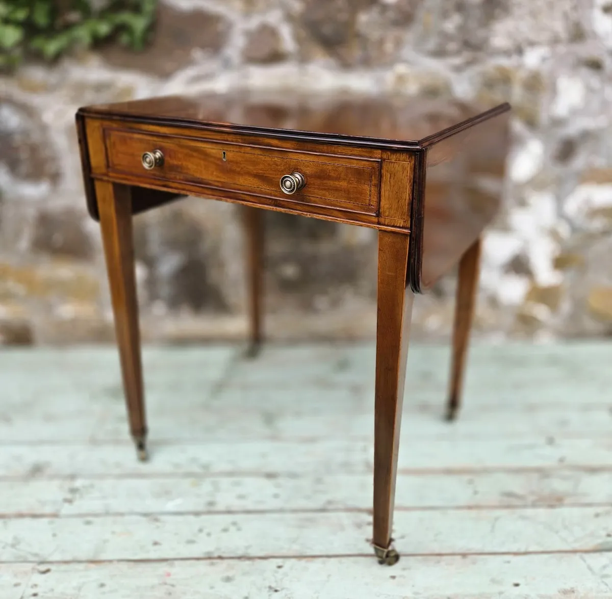 Victorian Drop Leaf Side Table- Circa 1890 - Image 2