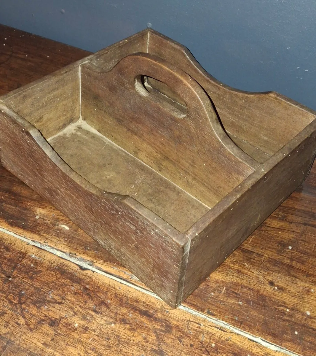 Antique Wooden Box Carrier - Image 1