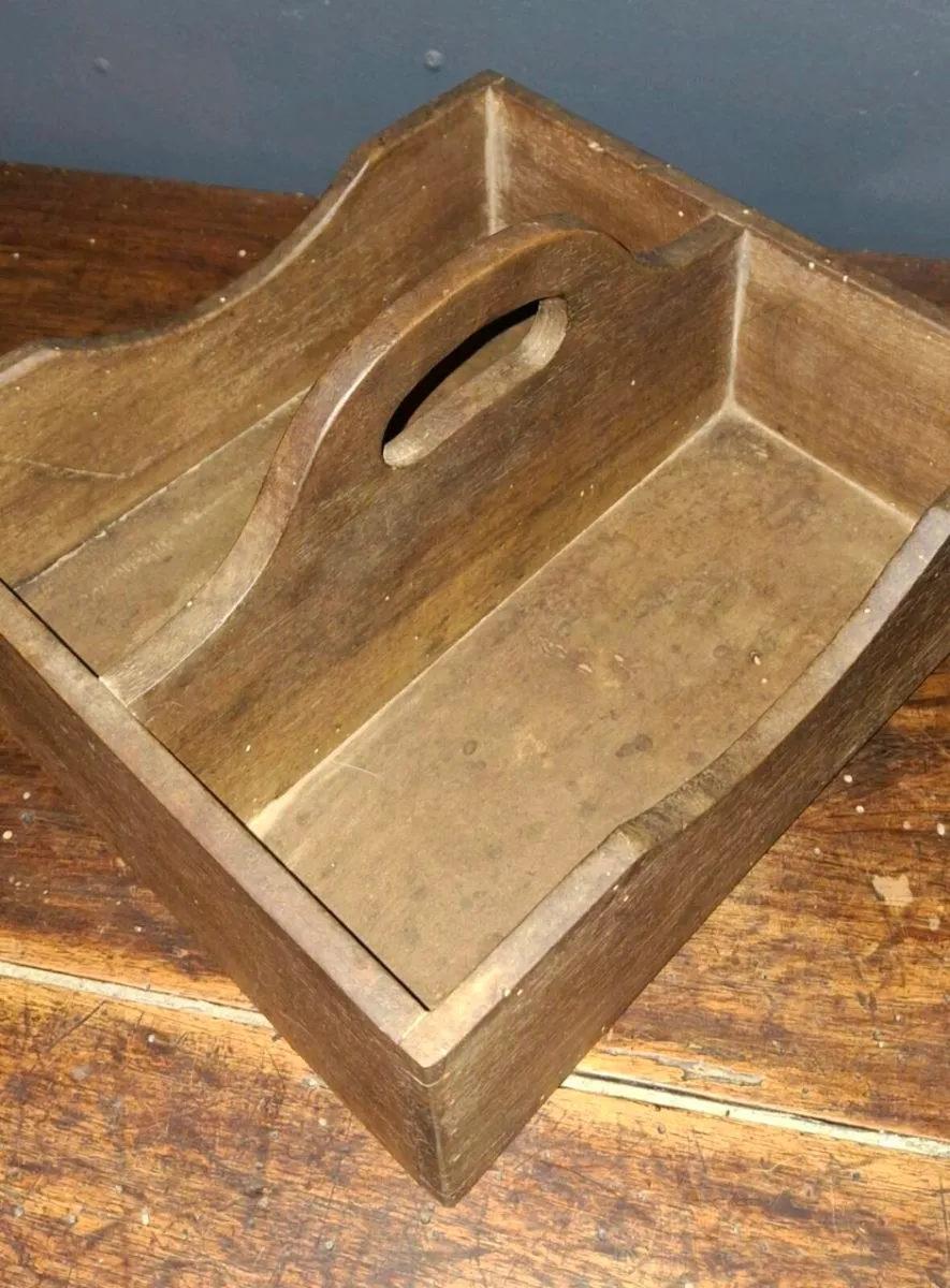 Antique Wooden Box Carrier - Image 3