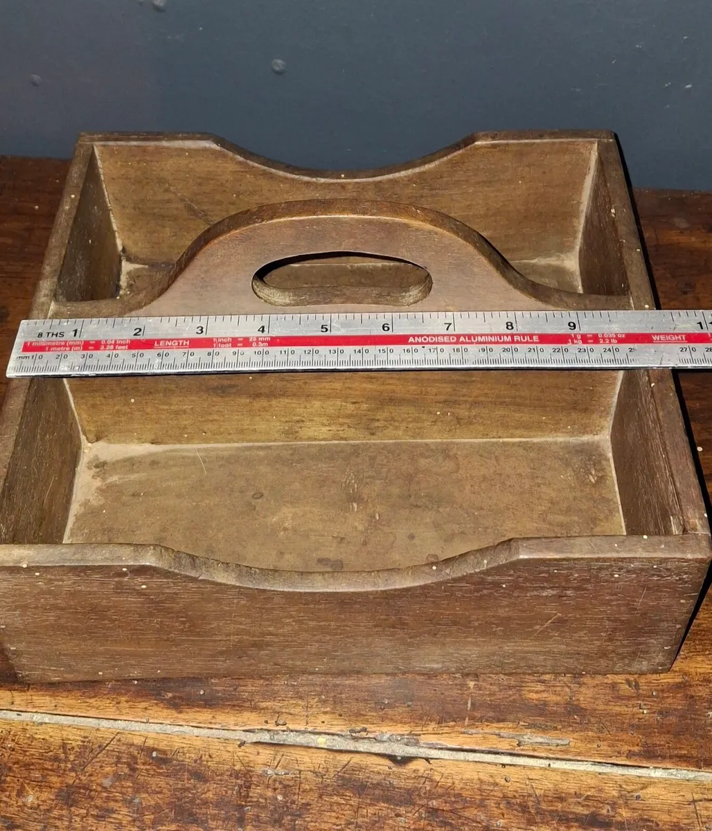 Antique Wooden Box Carrier - Image 4