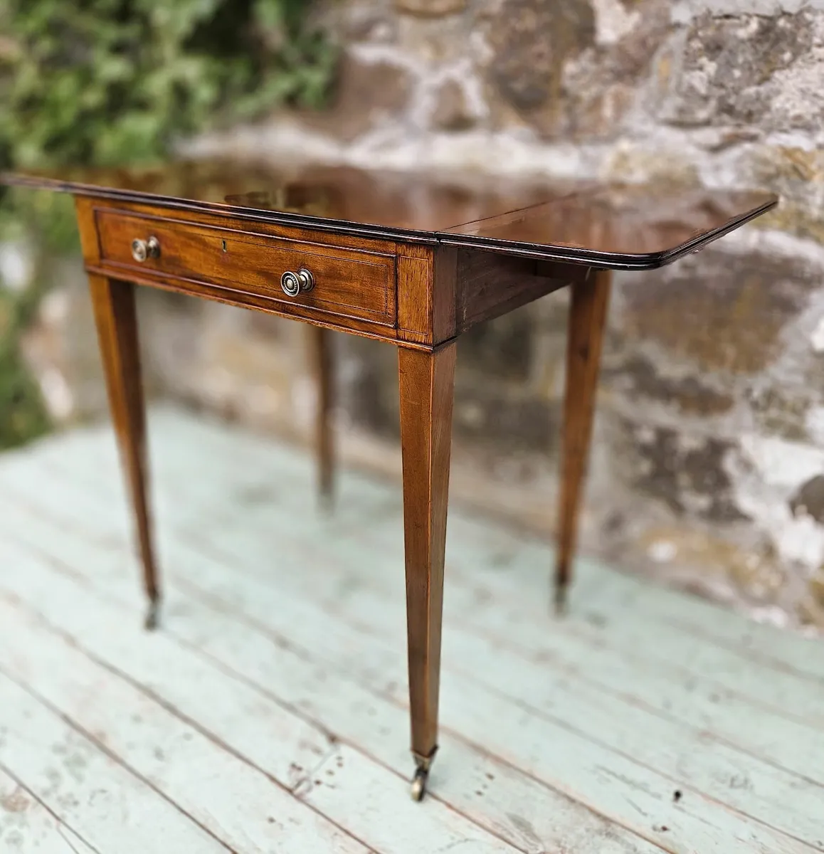 Victorian Drop Leaf Side Table- Circa 1890 - Image 3