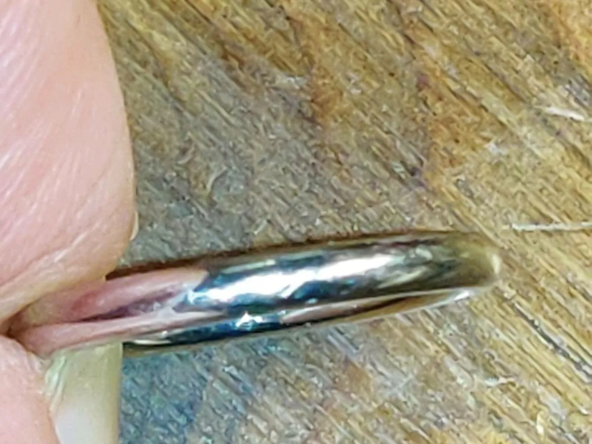 THICK D-SHAPED PLATINUM, 950 New Wedding Ring ! - Image 2