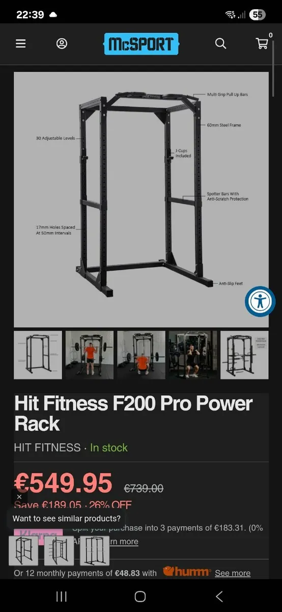 Hit Fitness F200 Pro Power Rack - Image 3
