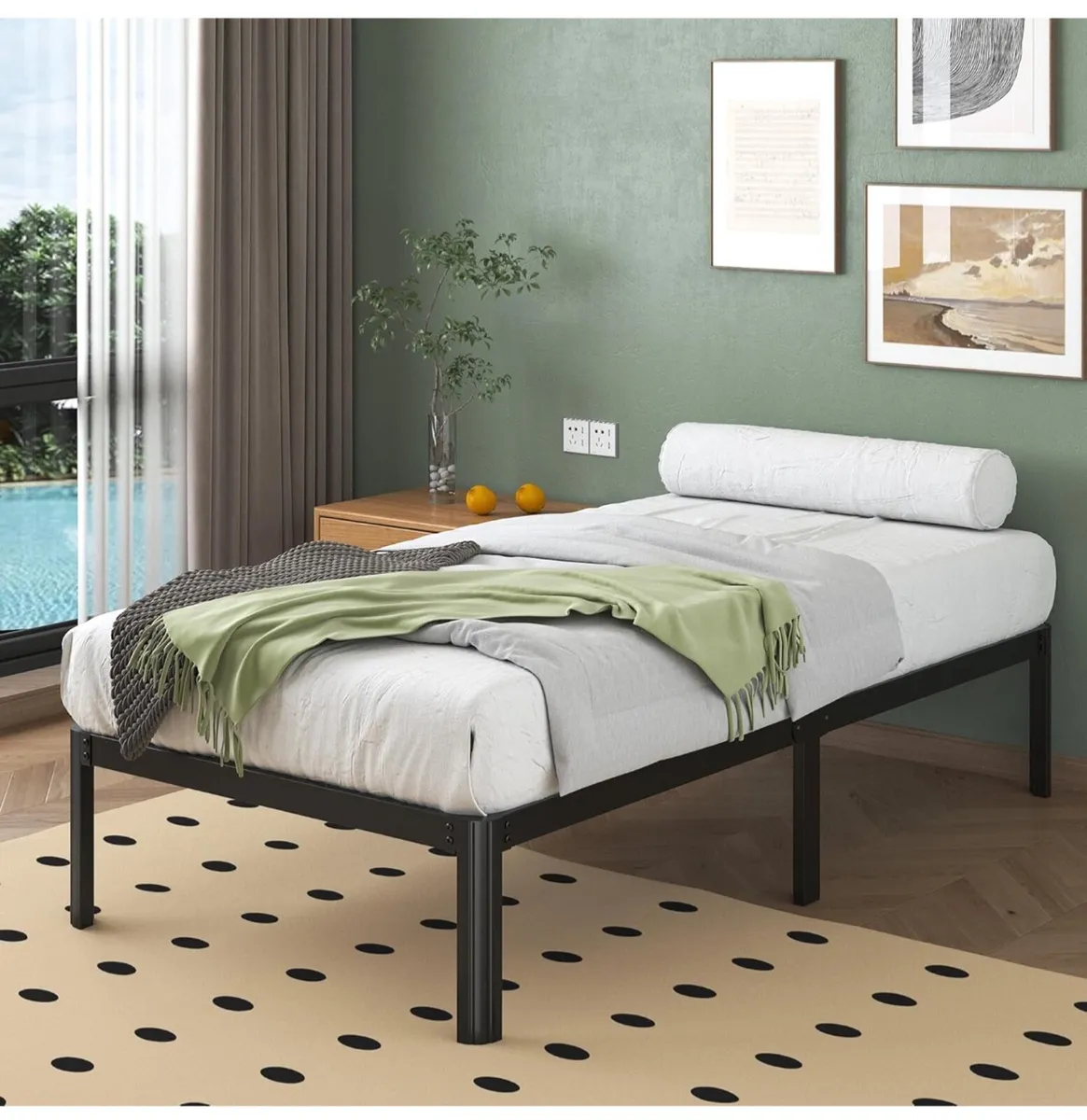 3ft Single Bed Frame with Rounded Corner Legs - Image 4
