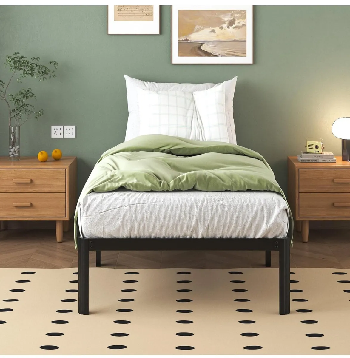 3ft Single Bed Frame with Rounded Corner Legs - Image 1