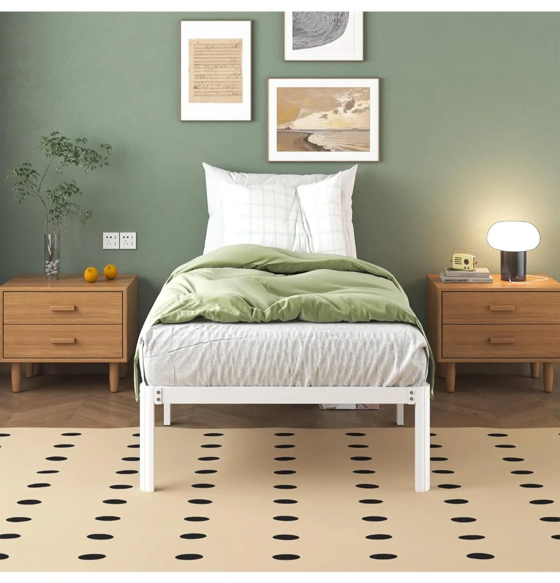 3ft Single Bed Frame with Rounded Corner Legs - Image 3