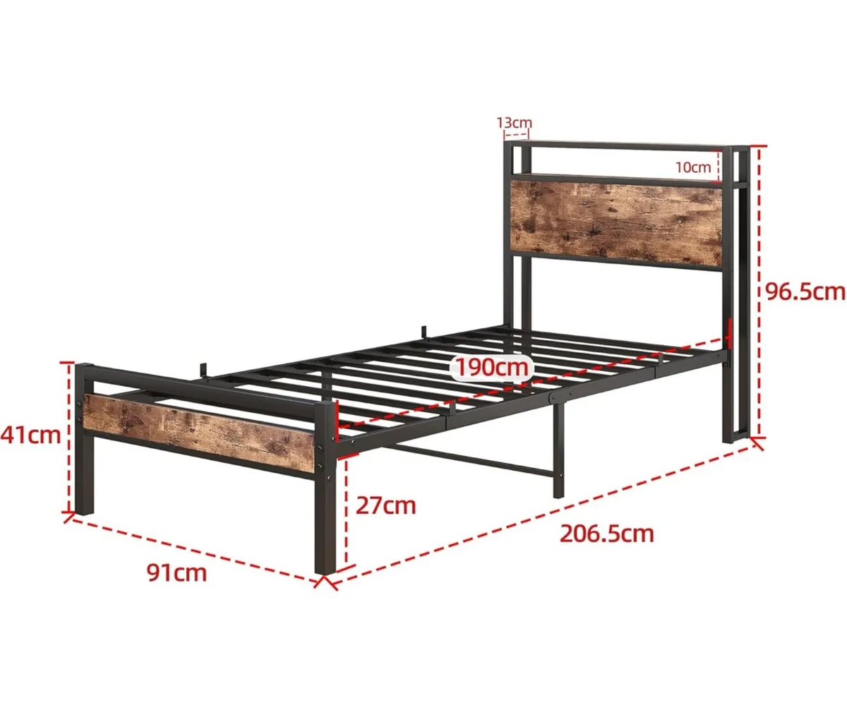 3ft Single Bed Frames Solid Metal Bed Frames - Image 3