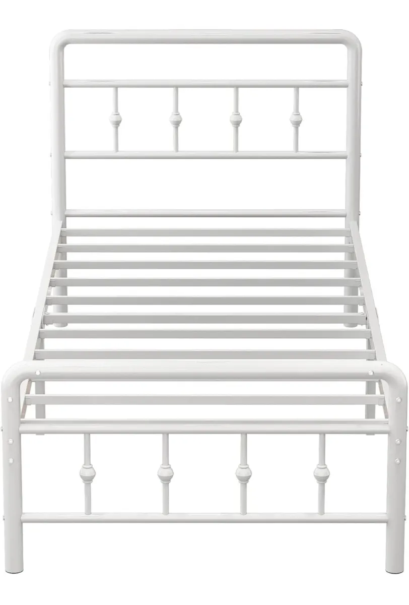 3ft Single Bed Frame with Victorian Headboard and - Image 2