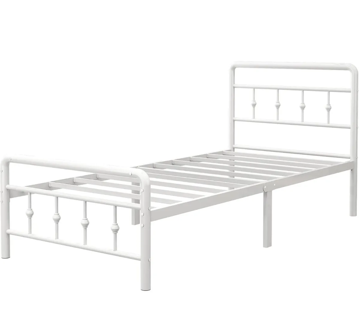 3ft Single Bed Frame with Victorian Headboard and - Image 3
