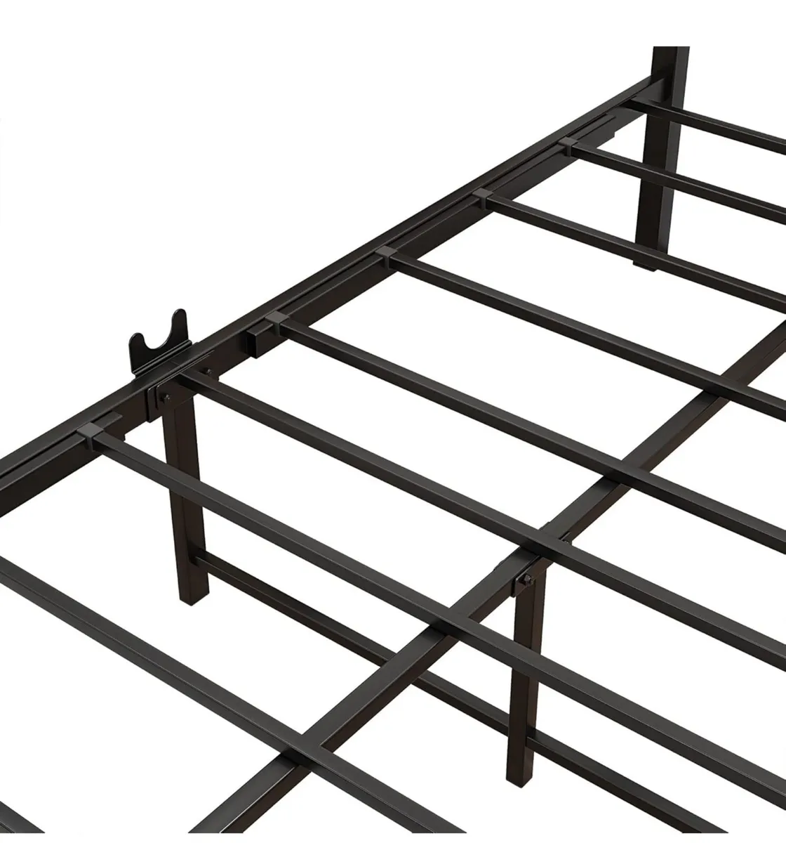 Metal Platform Bed Frame 3 FT Single with Wooden H - Image 4