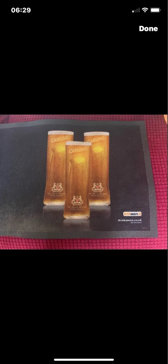 Large Carling Bar Runner/ Drip Mat - Image 3