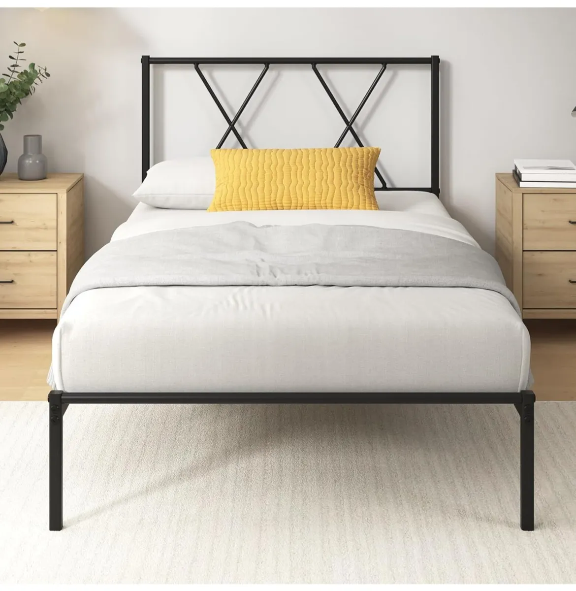 Single Bed Frame  Bed 90x190 cm 30cm Height - Image 3