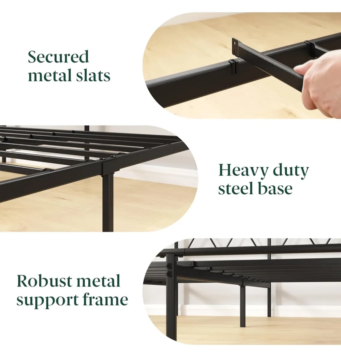 Single Bed Frame  Bed 90x190 cm 30cm Height - Image 4
