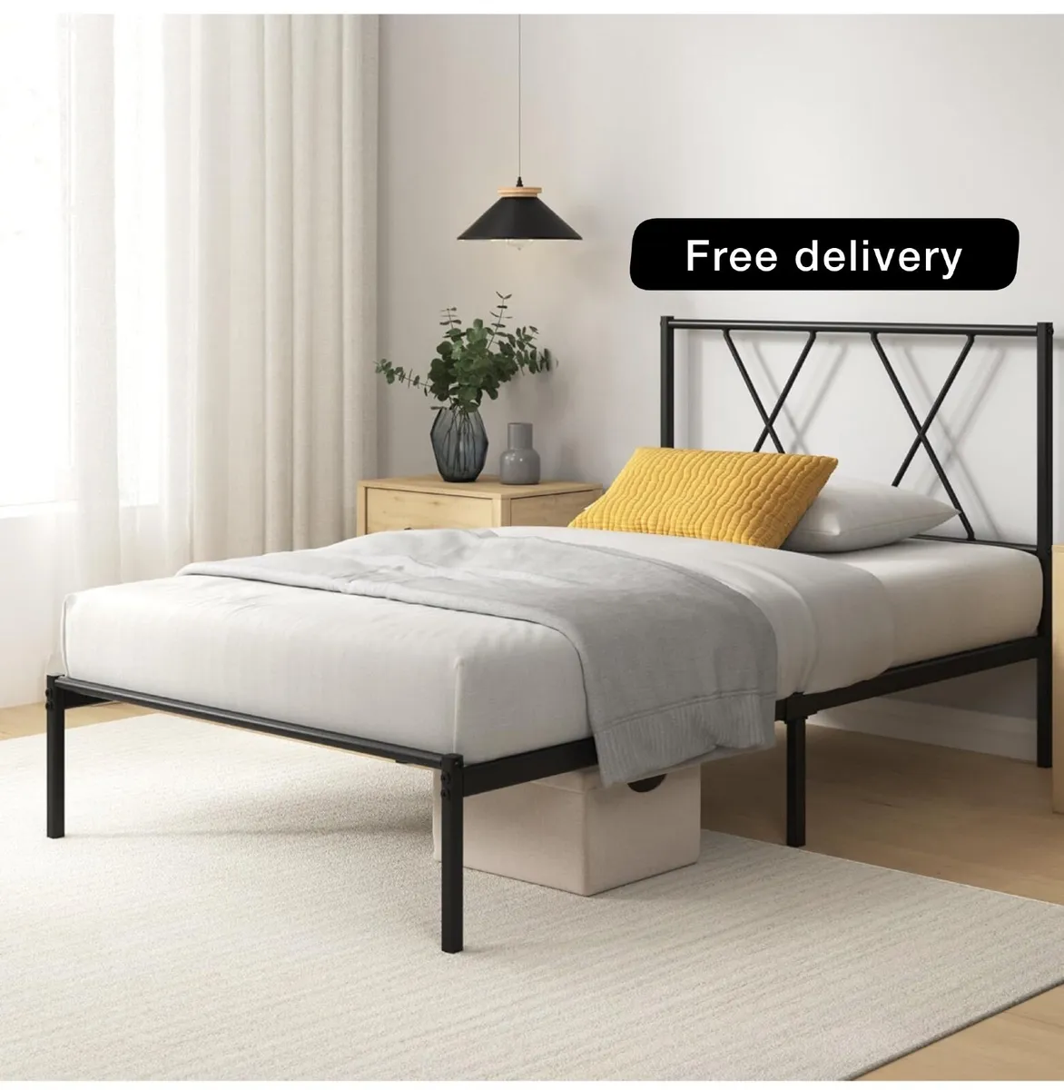Single Bed Frame  Bed 90x190 cm 30cm Height - Image 1