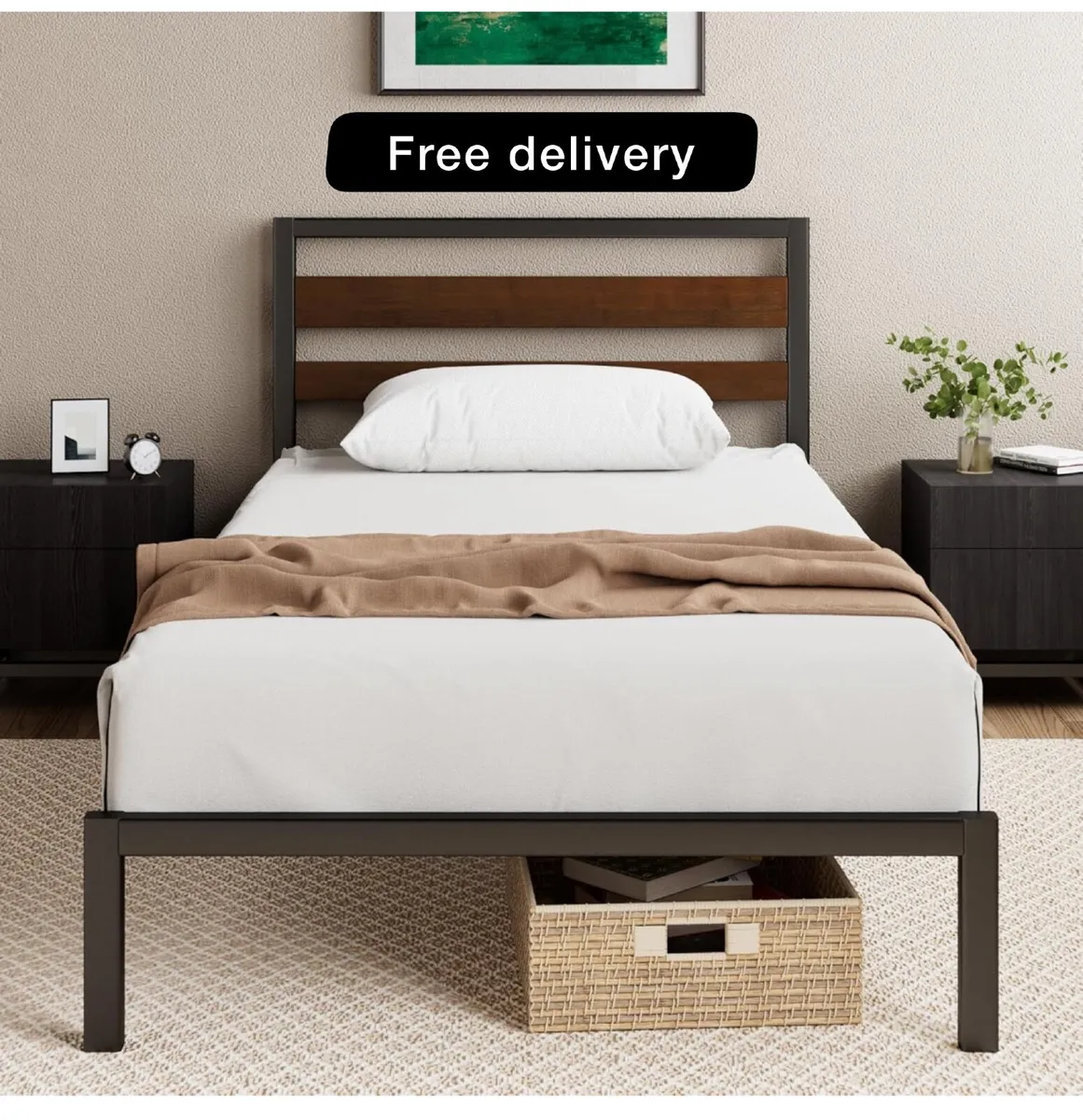 Single Bed Frame 90x190 cm  80cm Height - Image 1