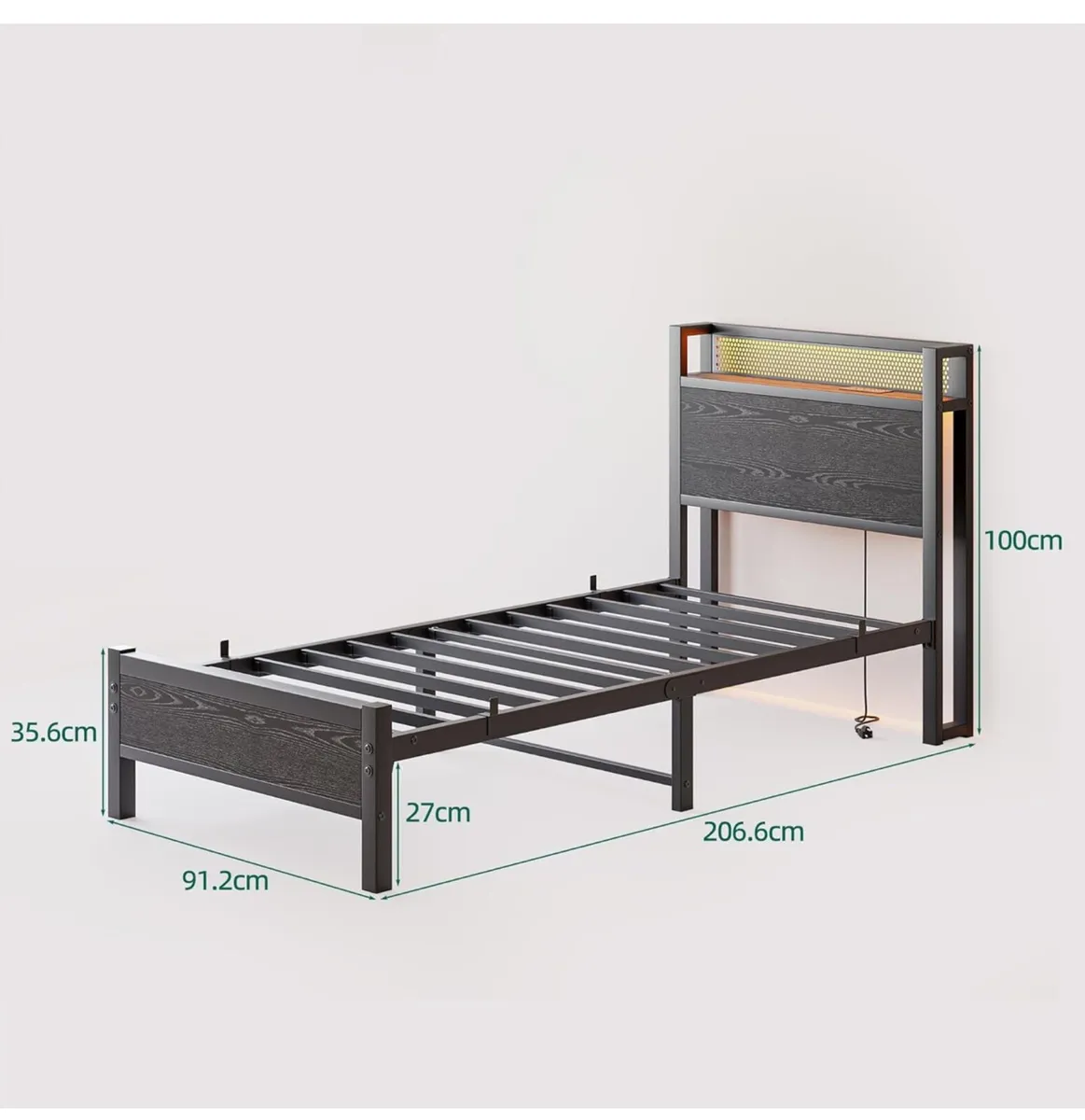 Single Bed with Charging Station - Image 2