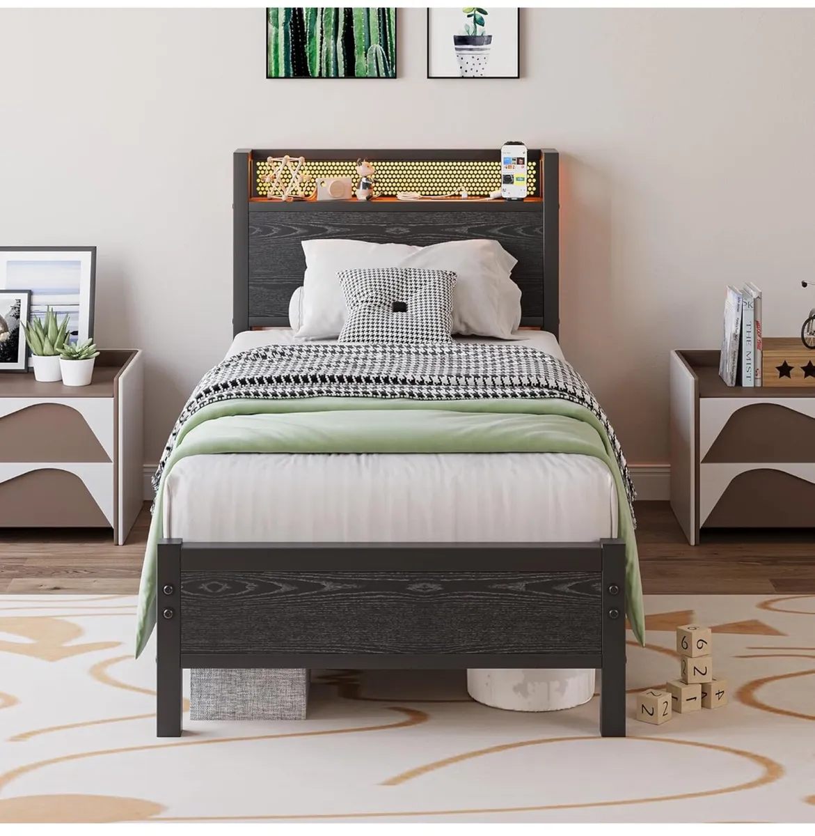 Single Bed with Charging Station - Image 3