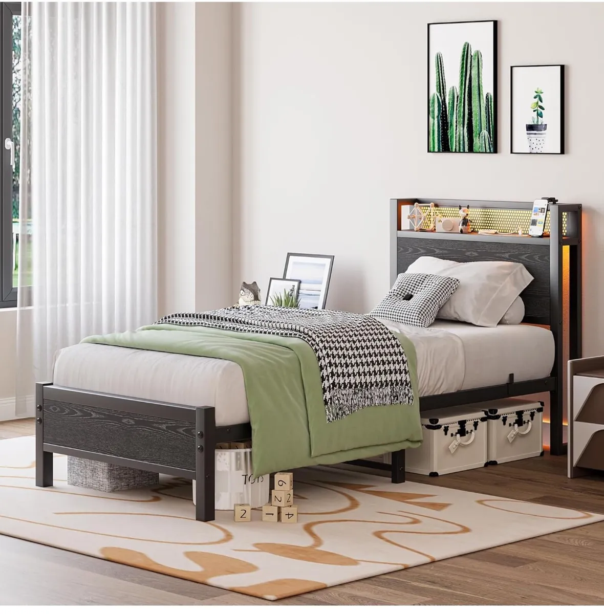 Single Bed with Charging Station - Image 1