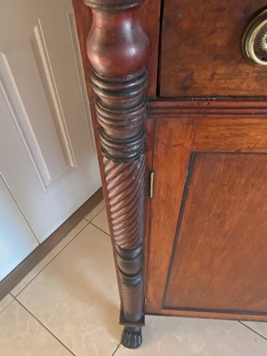 Regency Irish bookcase cabinet - Image 4