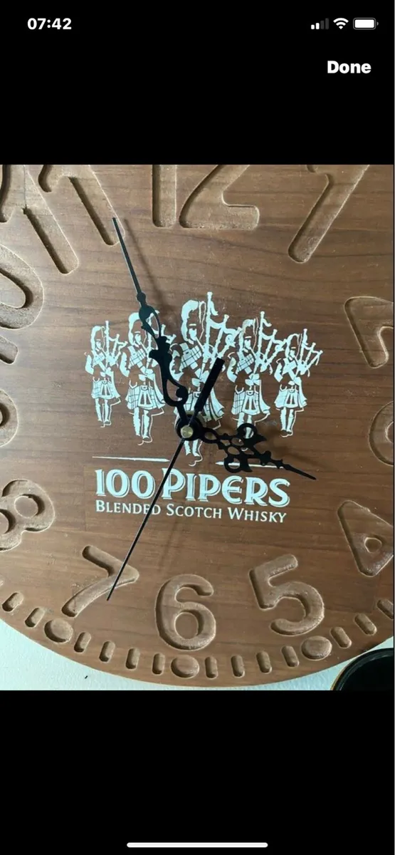 100 Pipers Bar Clock & Dish - Image 2