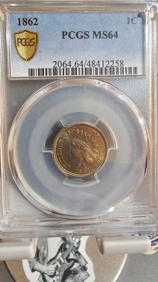 1862 Indian Cent PCGS MS-64 1cent - Image 3