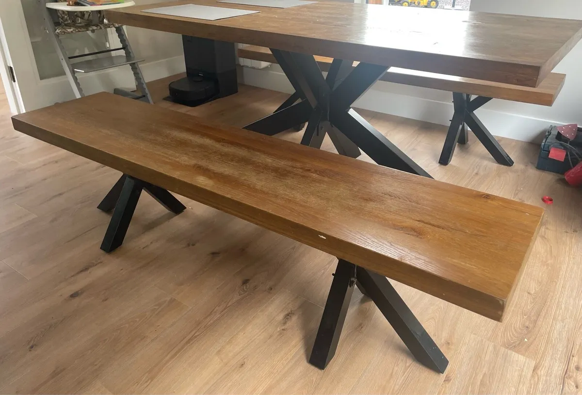 2 Oak benches - Sonoma (Ez living) - Image 1