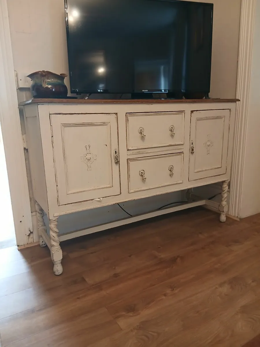 Antique early 1900 cabinate 54 inch wide x 3ft tal - Image 1