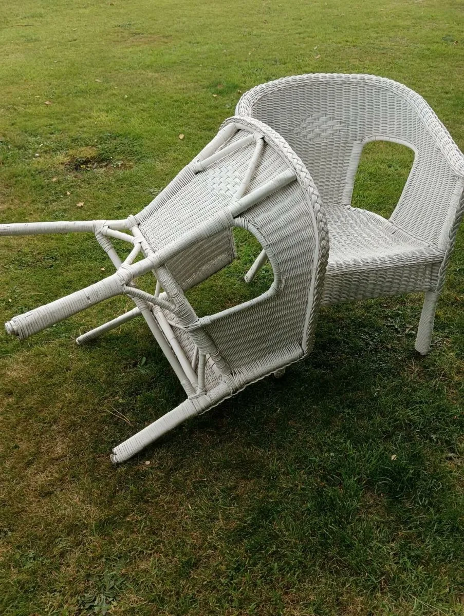 2 lovely wicker chairs, vintage - Image 2