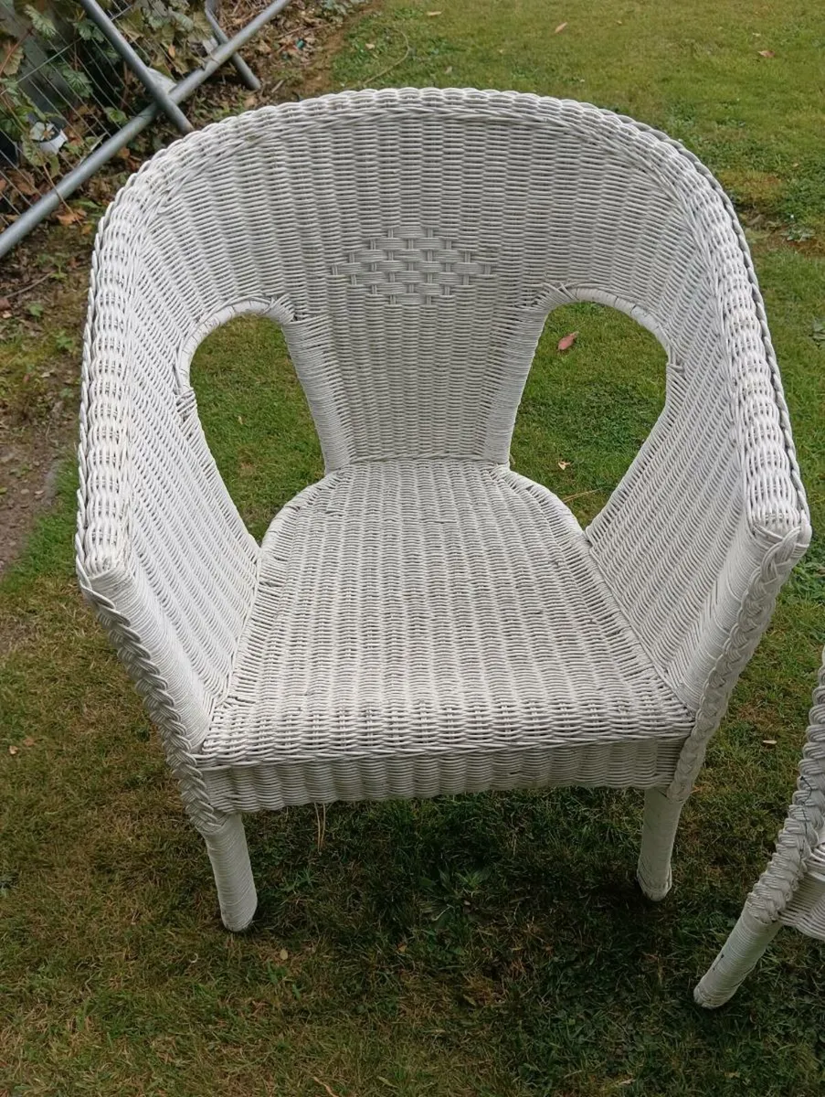 2 lovely wicker chairs, vintage - Image 4